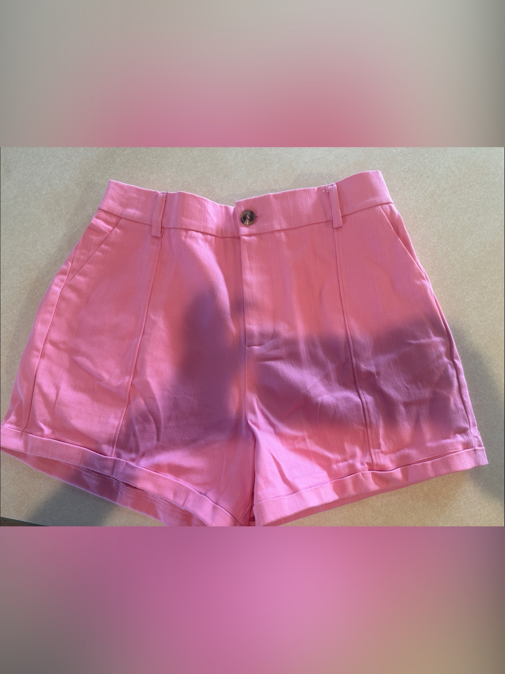 glam Pink High-Rise Women's Bermuda Shorts